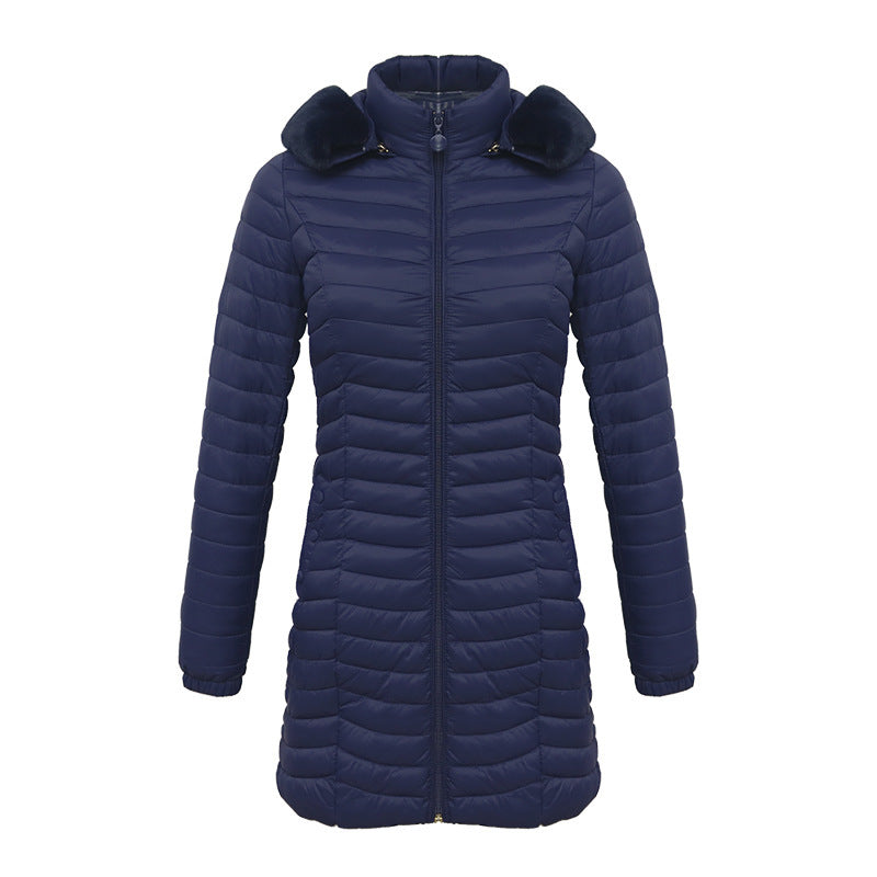 RM Winter Long Parka Ultra-light Liner Women's Quilted Cotton Coat