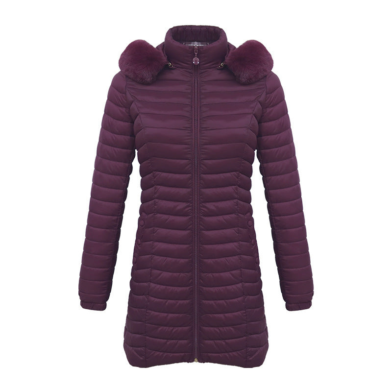 RM Winter Long Parka Ultra-light Liner Women's Quilted Cotton Coat