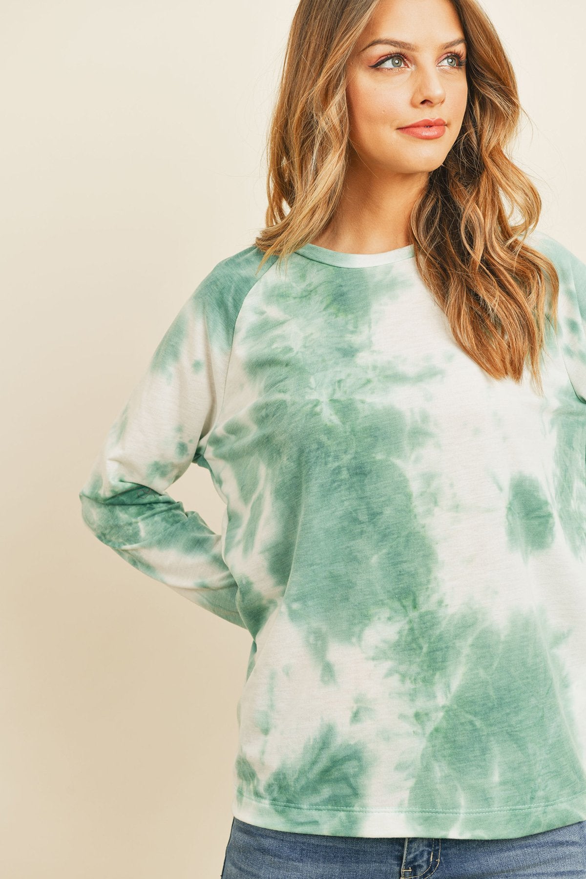 RM Tie Dye Round Neck Long Sleeved Top