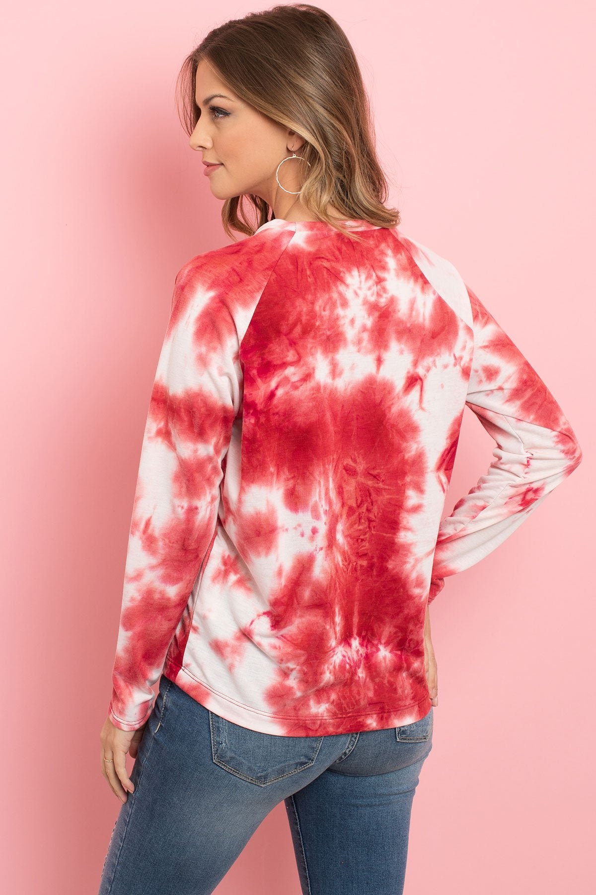 RM Tie Dye Round Neck Long Sleeved Top