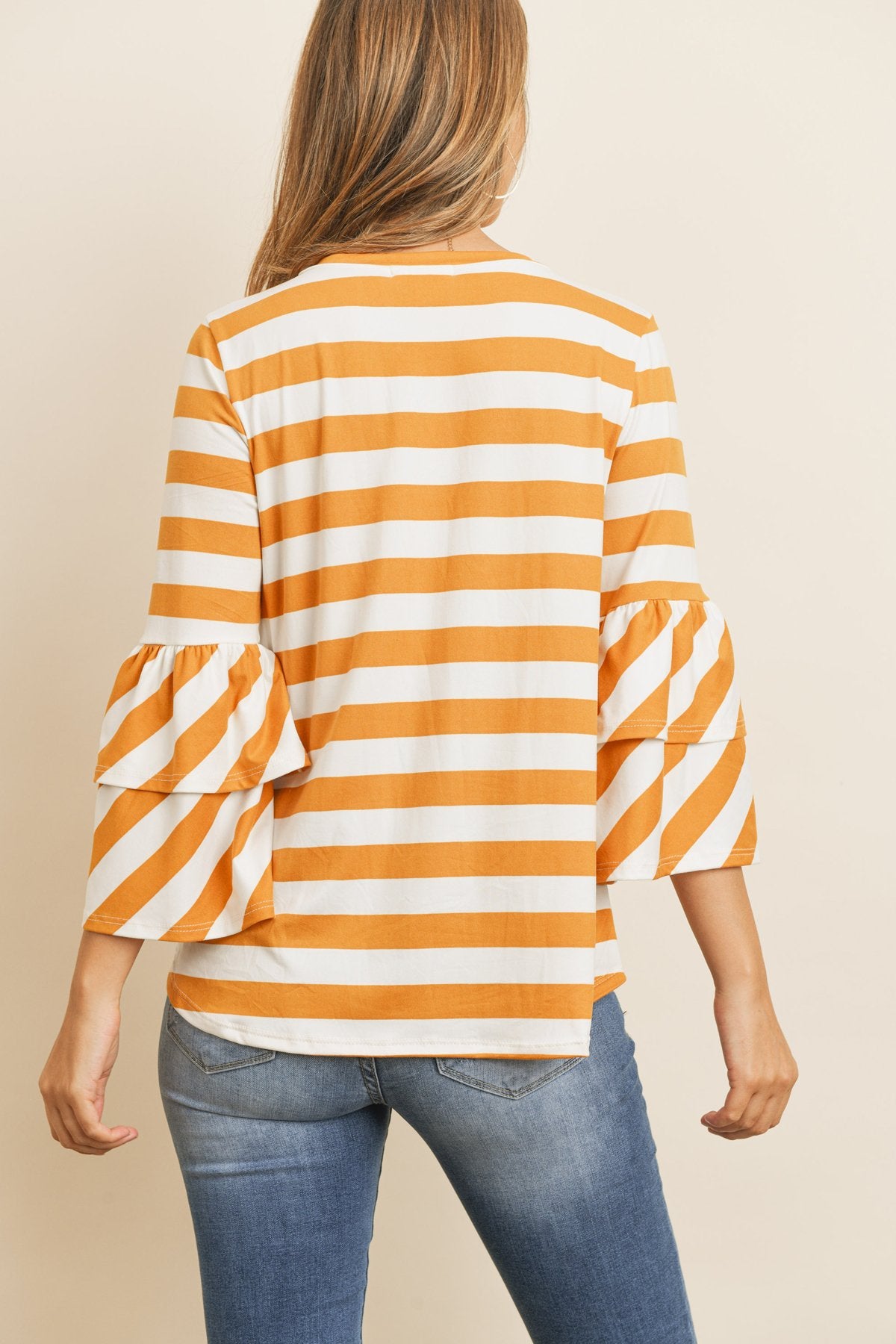RM Double Ruffle Long Sleeve Top