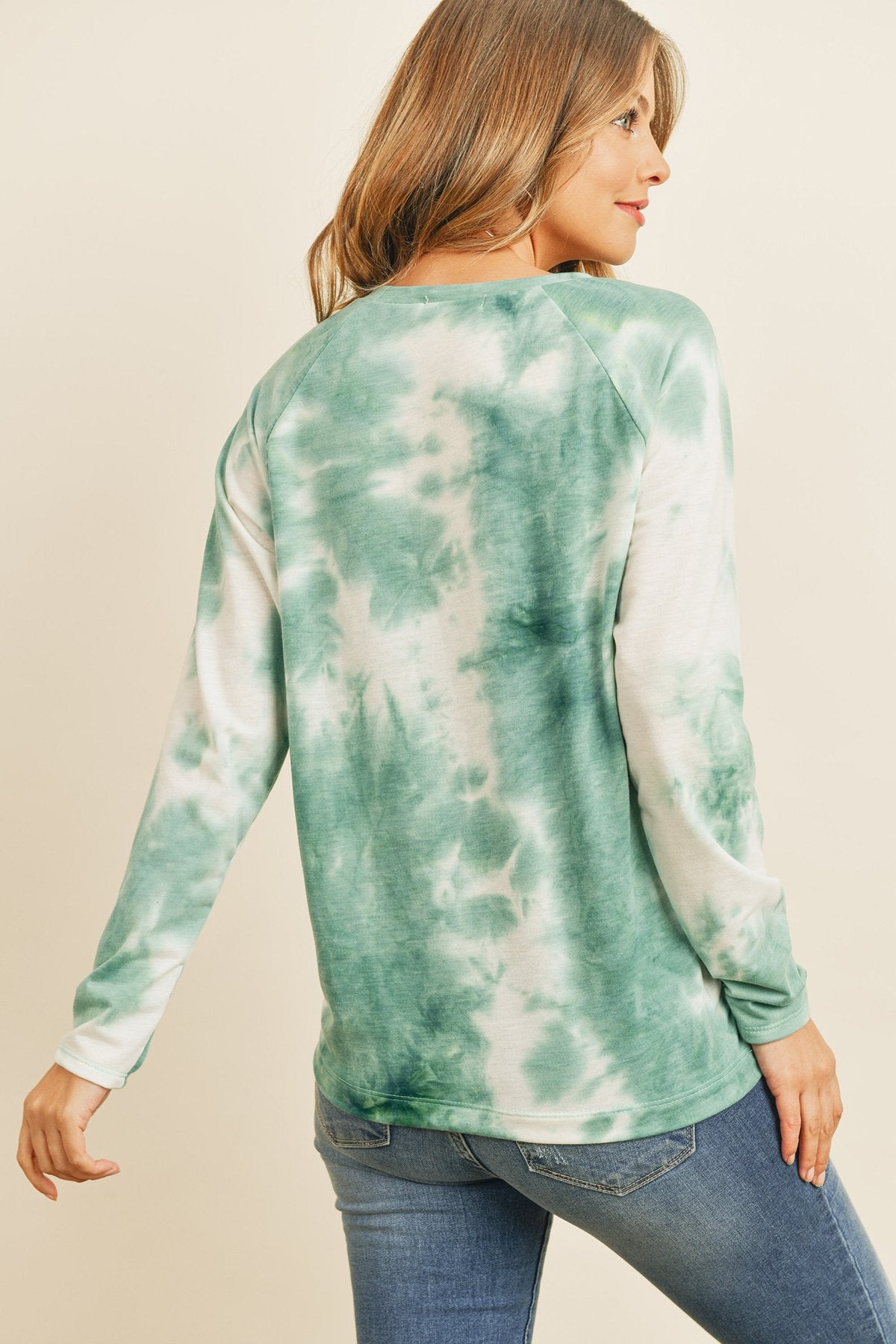 RM Tie Dye Round Neck Long Sleeved Top