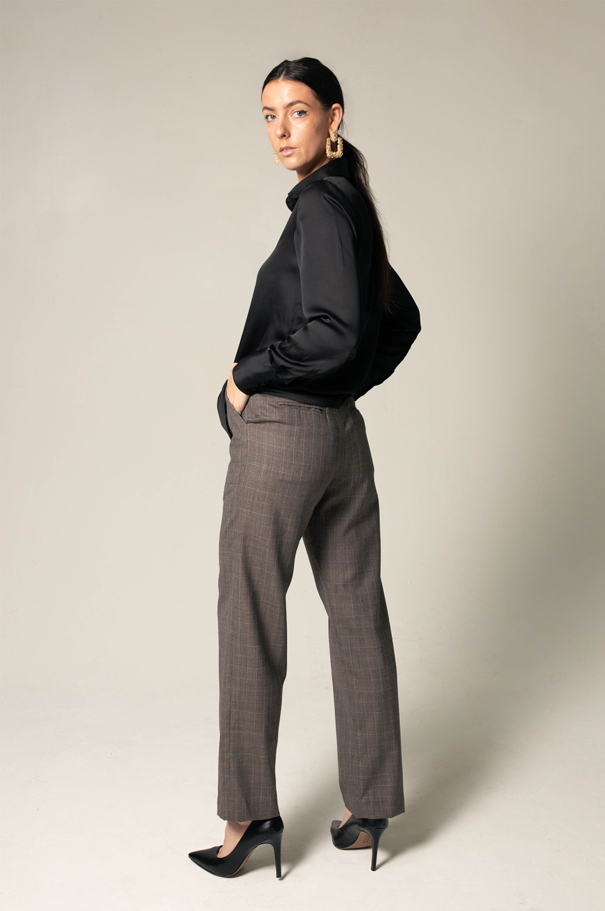 RM Elegance Silk Shirt in Black