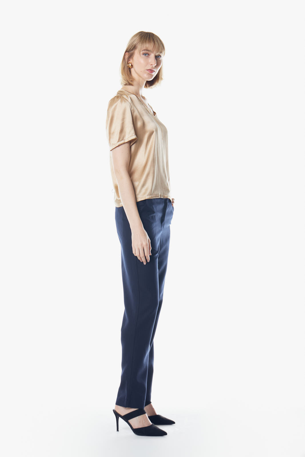 RM Champagne V-Neck Blouse