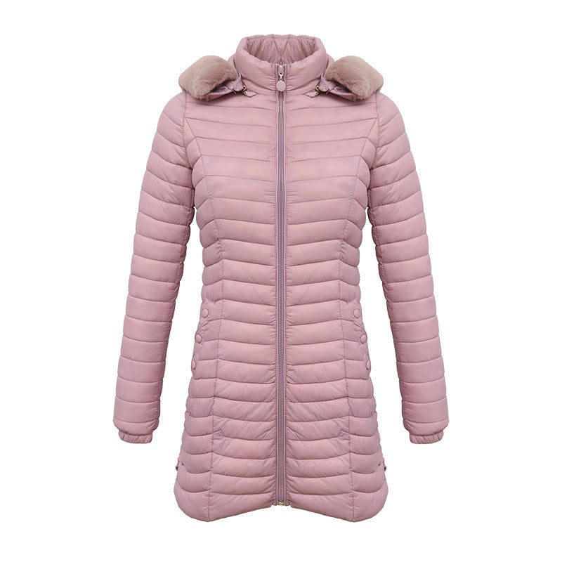 RM Winter Long Parka Ultra-light Liner Women's Quilted Cotton Coat