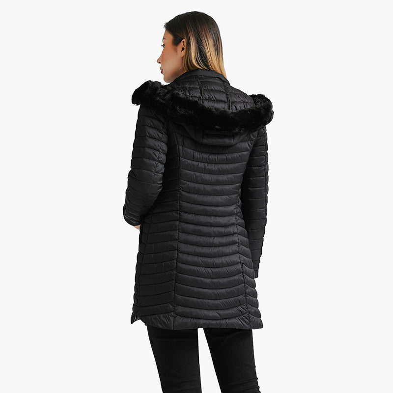 RM Winter Long Parka Ultra-light Liner Women's Quilted Cotton Coat