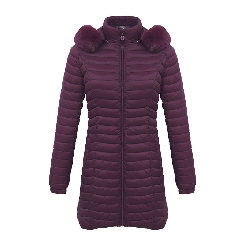 RM Winter Long Parka Ultra-light Liner Women's Quilted Cotton Coat