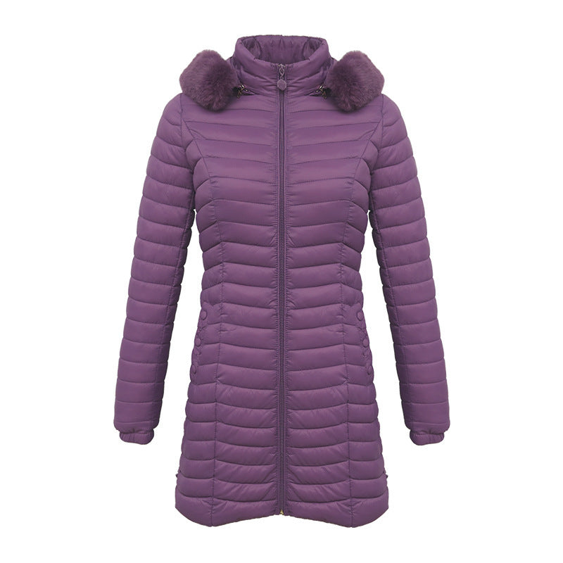 RM Winter Long Parka Ultra-light Liner Women's Quilted Cotton Coat