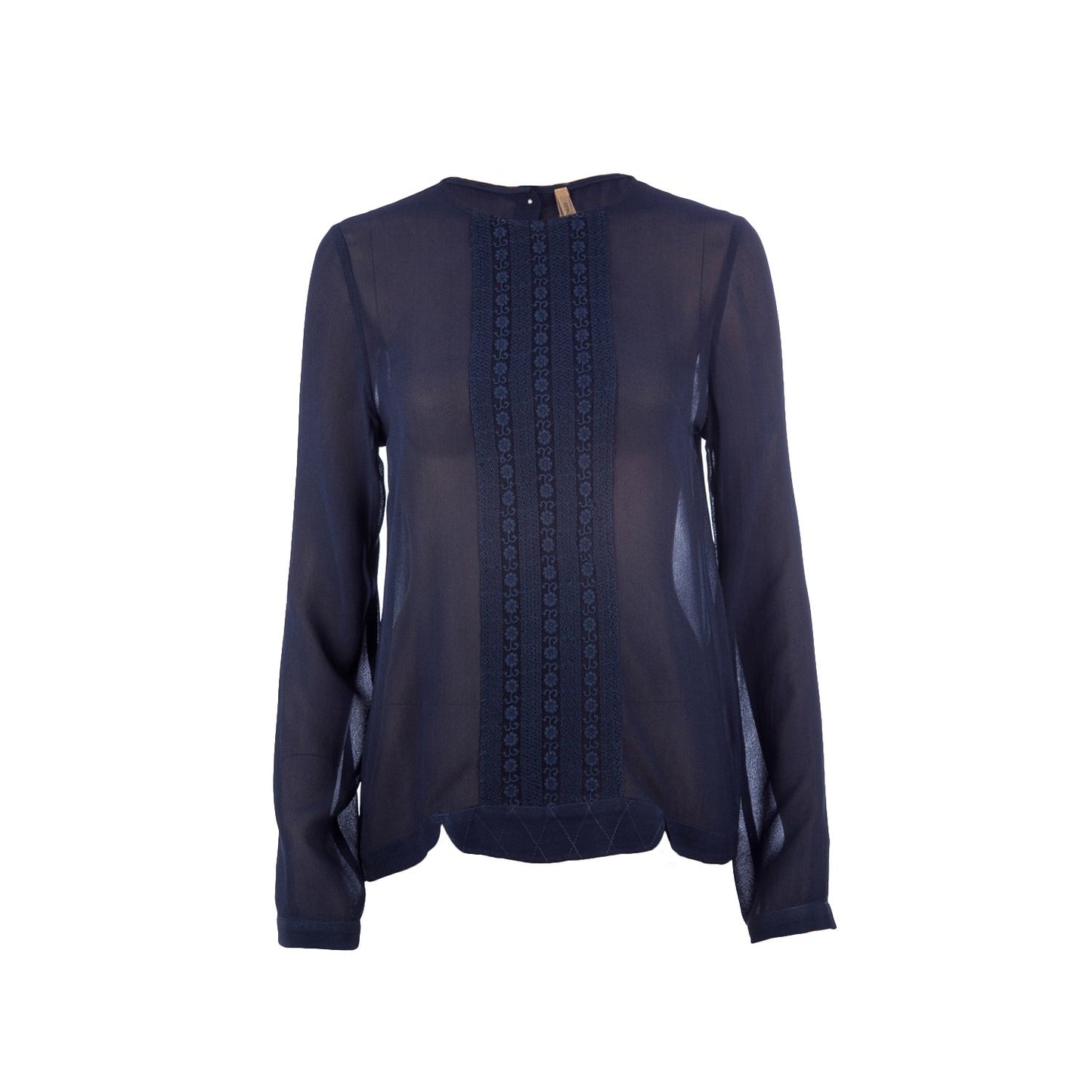 RM Sheer Ethnic Style Top Navy