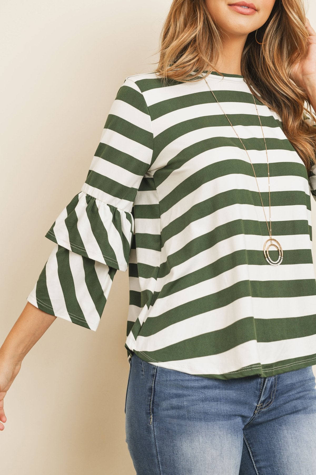 RM Double Ruffle Long Sleeve Top