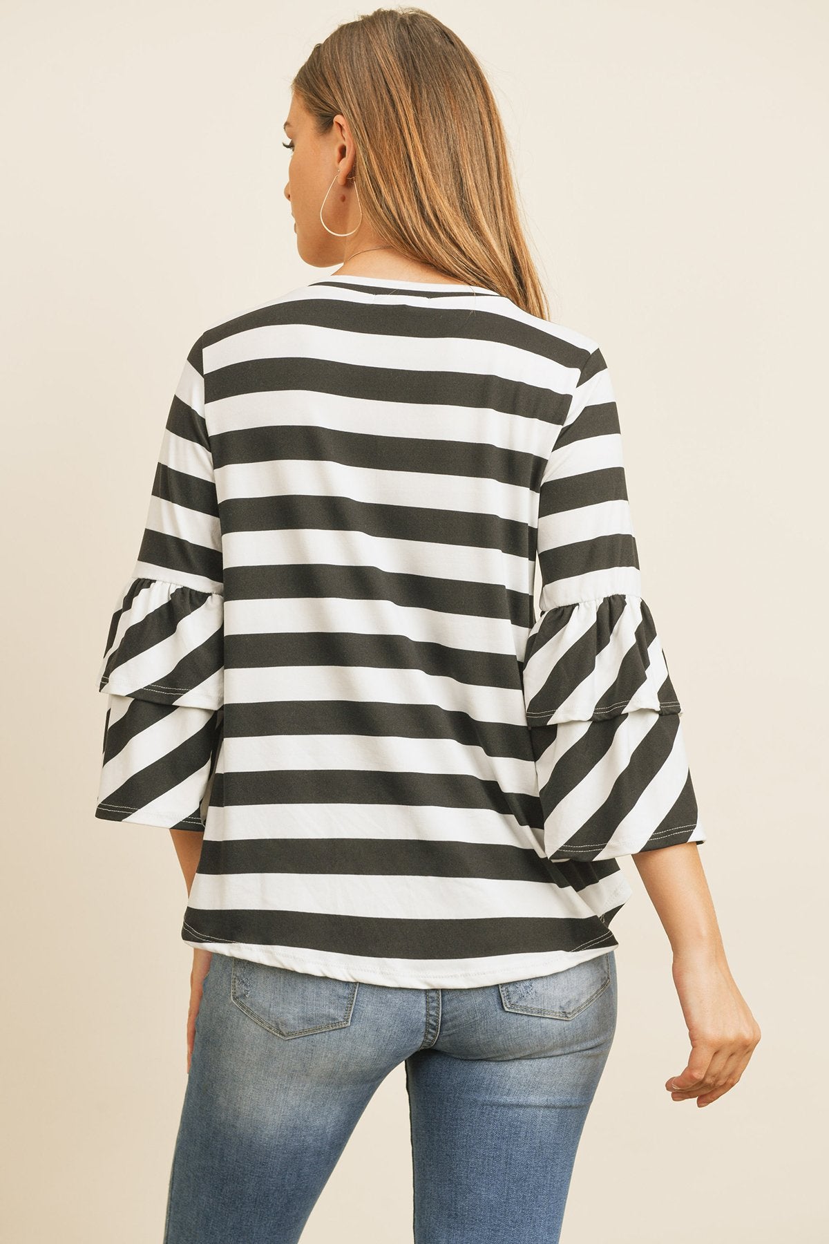 RM Double Ruffle Long Sleeve Top